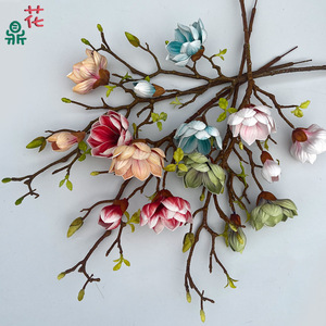 Fleurs artificielles en soie Magnolia, décoration intérieure et extérieure, style moderne - Product Image 1