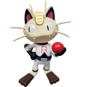 NEW 1:1 large size Meowth Statue Lucky Meow Action Model toy Cartoon Anime Figurines cute Pokemone Figures