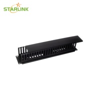 Accessoires pour armoire Starlink : Gestion de câbles 2U en plastique