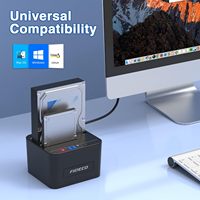 FIDECO dual bay 2.5 3.5 sata usb 3.0 hdd ssd cloner hard disk Dok usb 3.0 sata hard drive Stasiun Dok