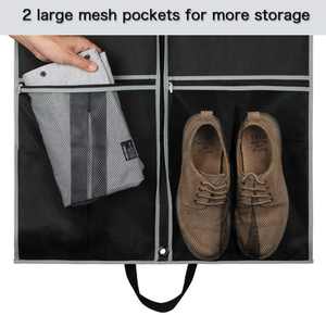 <span class=keywords><strong>Housse</strong></span> de vêtement pliable extra large en non-tissé avec fermeture éclair, noire, capacité 15L, pour rangement domestique et protection contre la poussière - Product Image 5