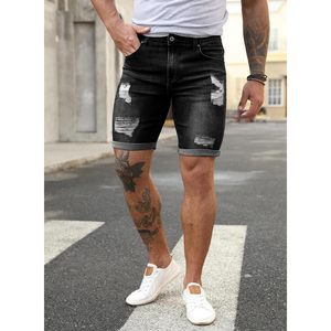 Pantalones Cortos de Mezclilla para Hombre FOXA, Ajustados, Elásticos, Estilo Urbano, Casuales, para Verano - Product Image 2
