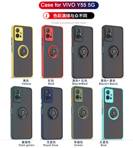 Armor Matte Case <span class=keywords><strong>para</strong></span> <span class=keywords><strong>Vivo</strong></span> Y35 Y22S Y22 V25 Y02S Y16 Y76 Y76S Y55 Y21 Y21S <span class=keywords><strong>Y33S</strong></span> anillo soporte magnético cubierta a prueba de golpes - Product Image 6
