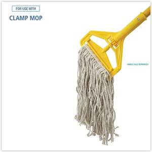 Boardwalk BWKCM02016S 4-Ply #16 White Cotton Band <b>Mop</b> <b>Head</b> Cut-End Design 12/ Carton - Product Image 2