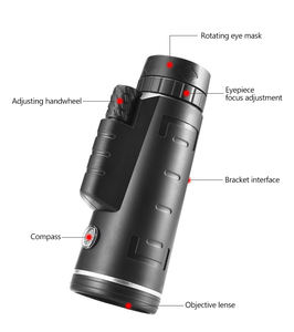 뜨거운 판매 나이트 비전 단안 단안 망원경 50x60 높은 전원 hd 전화 홀더 삼각대 나침반 - Product Image 6
