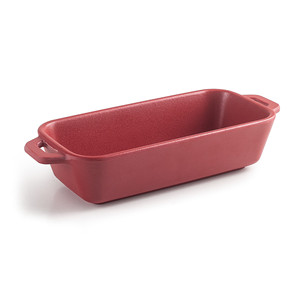 Mini cocotte rettangolare in melamina rossa da 1,5 litri, teglia da forno per uso in forno - Product Image 1