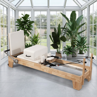 Peralatan Pilates Reformer Kayu Maple Portabel, Tahan Lama, dan Dapat Disesuaikan, Laris 2025, untuk Penggunaan di Rumah dan Studio Yoga, Merek BSW, Garansi 10 Tahun