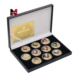일본 애니메이션 SPYFamily 금도금 동전 뜨거운 판매 만화 기념품 동전 창조적 인 선물 컬렉션 복사 기념 동전
