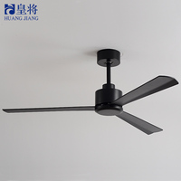 Ventilateur de plafond moderne refroidi par air de 42 pouces pour le salon et la chambre à coucher-3 pales en ABS, fréquence variable, télécommande, design décoratif