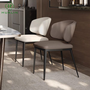 Ghế nhà hàng phong cách hiện đại HUALIN, ghế quán cà phê khách sạn đơn giản, thoải mái, chất lượng cao, làm bằng da và kim loại - Product Image 5