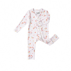Tutina Ecologica in Bambù con Zip per Neonati, Pigiama con Stampa Carina per Negozi di Abbigliamento per Bambini - Product Image 2