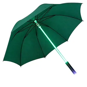 懐中電灯機能付きロゴプリントLED発光透明傘