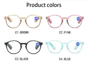2024 Fabricantes Venta al por mayor Promoción Clásico Redondo Más nuevo Anti Blue Light Presbyopic Gafas de lectura Hombres Mujeres