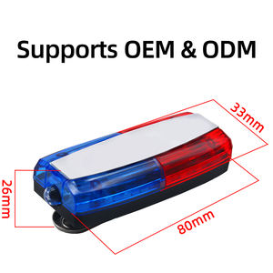 ضوء تحذير وامض أحمر وأزرق مع مصباح يدوي <span class=keywords><strong>LED</strong></span>، مصباح كتف للمرور، ضوء كتف للدوريات الخارجية، يدعم التصنيع حسب الطلب والتصميم الأصلي - Product Image 2