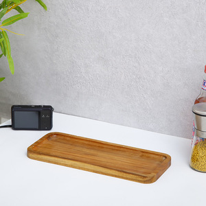 Bandeja rectangular de madera maciza de haya, plato para servir desayuno, fruta, pan, té, estilo sencillo - Product Image 2