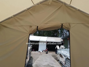 Abri de <span class=keywords><strong>voiture</strong></span> pliable Meile ML-G001 3x6m en tuyaux galvanisés légers, type étendu, imperméable, pour extérieur - Product Image 2