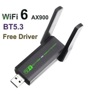 Adaptador <span class=keywords><strong>USB</strong></span> Wifi 6 Ax900 con Controlador Gratuito, BT 5.3, Tarjeta de Red Inalámbrica de Doble Banda, Combo 2 en 1, Dongle <span class=keywords><strong>USB</strong></span> 2.0 Wifi BT - Product Image 1