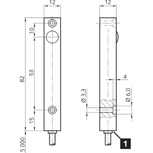OSPQ12MLFL-5M Aluminum <b>switching</b> frequency through-beam <b>sensor</b> IP 67 high performance <b>light</b> barrier - Product Image 2