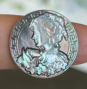 20mm délicat <span class=keywords><strong>nacre</strong></span> lune croissant étoile filles <span class=keywords><strong>camée</strong></span> pendentif coquille sculptée vadrouille déesse <span class=keywords><strong>camée</strong></span> cabochon - Product Image 3