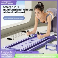 Plateforme de fitness multifonctionnelle pliable JSB-01 3,6 kg avec roue abdominale à rappel automatique et support de pompes pour le renforcement du tronc - Modèle transfrontalier