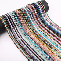 Perles Rondes Facettées Naturelles Petites Pierres Précieuses Taillées à Facettes Énergétiques 2mm 3mm 4mm Perles Libres pour la Fabrication de Bijoux Bracelet Collier