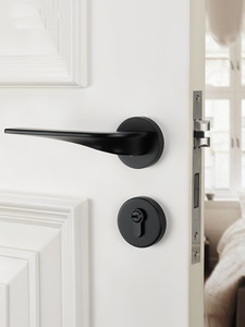 Hiện đại sang trọng chia loại từ cửa xử lý trong nhà phòng ngủ vàng cửa khóa đồng nguyên chất cho nhà sử dụng vật liệu hợp kim kẽm - Product Image 3