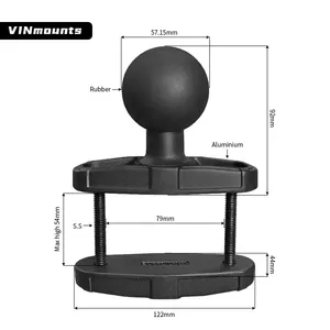 Universelle Halterung für Android-Kopfstützenmonitor, quadratische Rohrhalterungen, 2,25'' D-Größe, quadratische Rohrkugelbasis für Gabelstapler-Tablet - Product Image 5