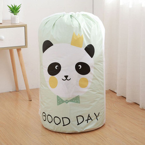 Toy Storage Bag Bags GG14 Kids Toy Storage Bag Bucket Quilt Organizer Cartoon Printed Pouch Bags Large Drawstring Laundry Organizer Bag