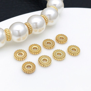 Zinc Alloy Bead <b>Spacer</b> Rings Gold Silver White Plated For DIY Jewelry Making 8mm Round Beading Supplies - Product Image 4