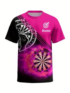MARKAKRALI personalizzabile Design vivace rosa t-shirt sublimazione accite dardo Pattern Print per la squadra e lo stile personale - Product Image 4
