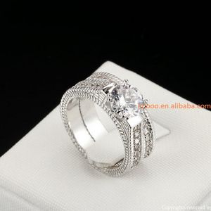 Cincin Janji Harga Pabrik, Cincin Pertunangan Zirkon, Cincin Kawin untuk Wanita Pria, Perhiasan Pesta, Harga Satu Pasang - Product Image 5