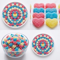 OEM Factory Direct Heart-shaped Soft Candy Fudge Sour Flavored Colorful Cartoon-Shaped Sugar Candies