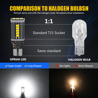 T15 LED voiture W16W 921 5W Super lumineux 3020 SMD Canbus rouge ambre blanc 6000K 3000K aucune erreur 10-30V LED feu arrière ampoule de recul