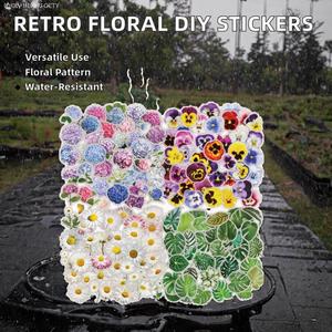 สติกเกอร์ใสลายดอกไม้สไตล์เรโทร 40 ชิ้น กันน้ำ สำหรับตกแต่งสมุดโน้ต DIY ของขวัญส่งเสริมการขาย - Product Image 2