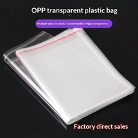 Sacs OPP auto-adhésifs à double couche avec fermeture éclair pour l'emballage de vêtements, transparents, imprimés, 100% matière première, plusieurs tailles