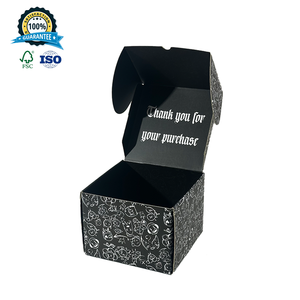 Boîtes cadeaux personnalisées haut de gamme, boîte d'expédition en carton ondulé noire hip-hop pour casquette de camionneur, impression de <span class=keywords><strong>t</strong></span>-shirt - Product Image 2