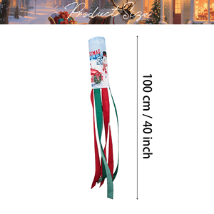 Guirnalda Decorativa de Poliéster Personalizada con Diseño de Feliz Navidad, Impresión Digital, para Jardín, Patio o Terraza - Product Image 3