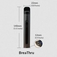 Entrenador de Respiración de Aluminio y Plástico de Grado Alimenticio con 3 Boquillas para Todo Tipo de Ejercicio que Mejora la Capacidad Pulmonar