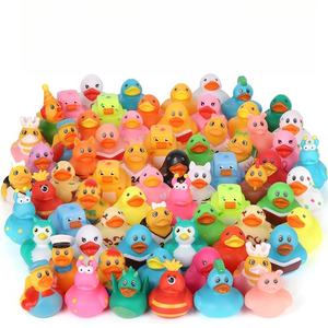 Jouet en plastique personnalisé promotionnel Animal lesté course flottante jouet de bain assorti canard en caoutchouc baignoire en vrac canard véhicule grinçant - Product Image 3