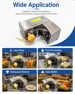Machine à peler les fruits multi-formes, éplucheur de fruits ronds, éplucheur de fruits ovales, éplucheur automatique de peaux de fruits, équipement commercial pour la transformation alimentaire - Product Image 3