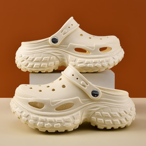 Women's Platform <b>Clogs</b> Off White EVA Sole Hollow Design Summer Outdoor Wear Non Slip Breathable Beach Sandals Size 33-40 - Product Image 1