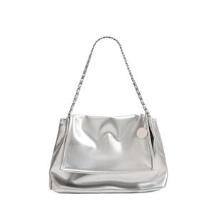 批发时尚奢华名牌设计师大号银色Pu皮革肩包手提袋女包 - Product Image 1
