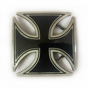 经典休闲时尚西部牛仔皮带扣锌合金十字皮带扣男士配件 - Product Image 1