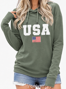 Women's Custom Graphic Pullover Hoodie Oversized Casual Streetwear Sweatshirt <b>Long</b> <b>Sleeve</b> Fleece Hooded <b>Top</b> OEM Wholesale - Product Image 1