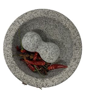 Mortero y Maja de Granito, Tazón para <span class=keywords><strong>Guacamole</strong></span>, <span class=keywords><strong>Molcajete</strong></span> de Piedra Natural para Moler Especias, Condimentos, Pastas, Pesto y <span class=keywords><strong>Guacamole</strong></span> - Product Image 5