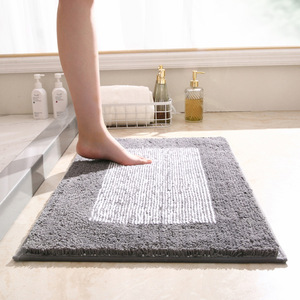 Polyester Moderne Badezimmerteppiche für Zuhause & <span class=keywords><strong>Hotel</strong></span> Schnell Trocknend Rutschfest Waschbar Weiche Duschbodenmatte - Product Image 4