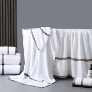 Ensemble de serviettes de bain en coton antimicrobien écologique de luxe, couleur unie, douces et absorbantes, pour hôtel et <span class=keywords><strong>spa</strong></span>, comprenant des serviettes pour <span class=keywords><strong>les</strong></span> mains et le visage - Product Image 2