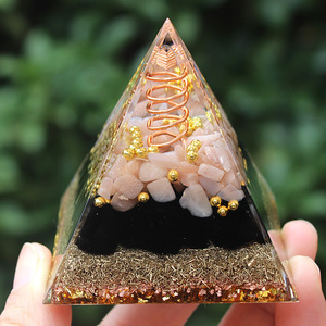 Pilar de Cristal Blanco en Forma de Pirámide, Resina Epoxi, Decoración para el Hogar, Adorno Artístico para Escritorio - Product Image 2