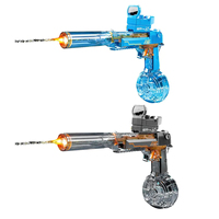 SY allumer électrique automatique pistolet à eau jouets enfant été extérieur Transparent désert aigle feu pistolet à eau avec LED