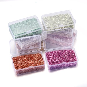 Accessoires de bijoux DIY, galets de verre colorés, forme irrégulière, dos plat, strass pour nail art, kit d'artisanat - Product Image 2